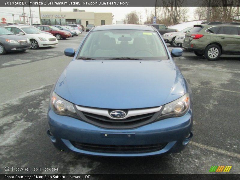 Newport Blue Pearl / Ivory 2010 Subaru Impreza 2.5i Premium Sedan