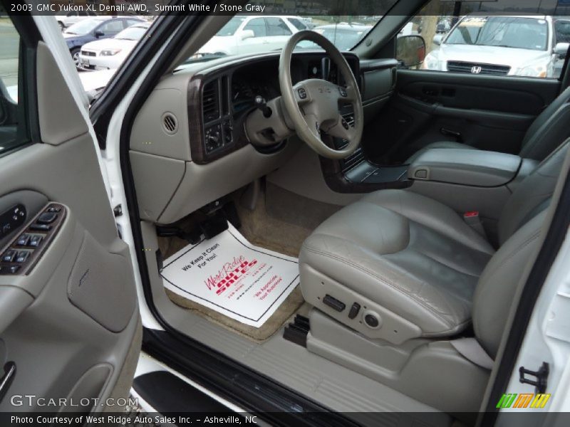 Summit White / Stone Gray 2003 GMC Yukon XL Denali AWD