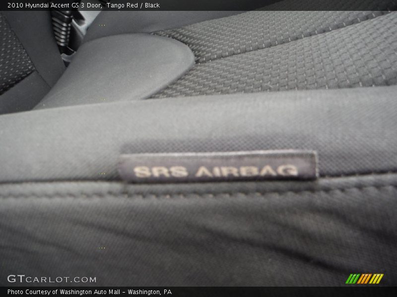 Tango Red / Black 2010 Hyundai Accent GS 3 Door