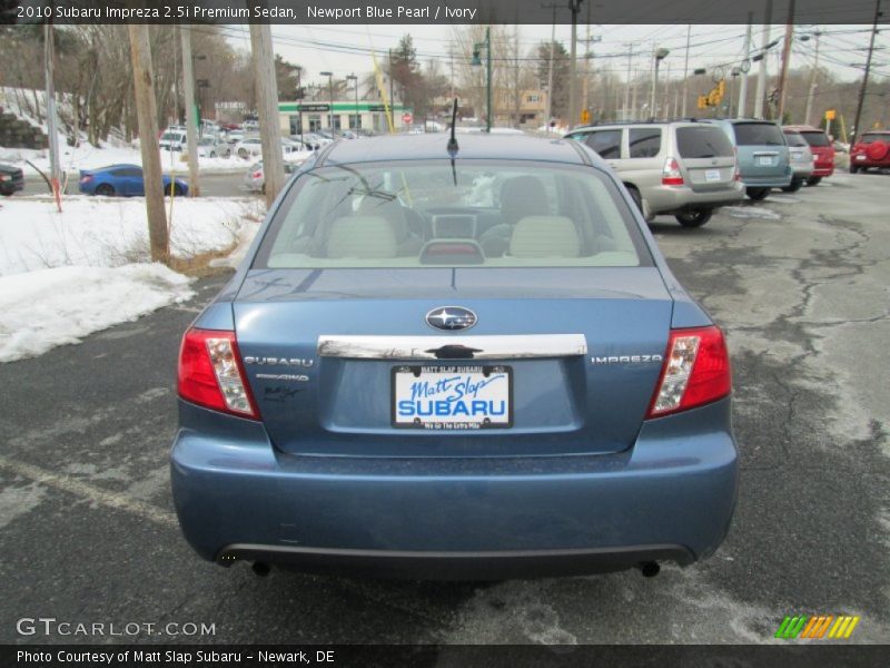 Newport Blue Pearl / Ivory 2010 Subaru Impreza 2.5i Premium Sedan