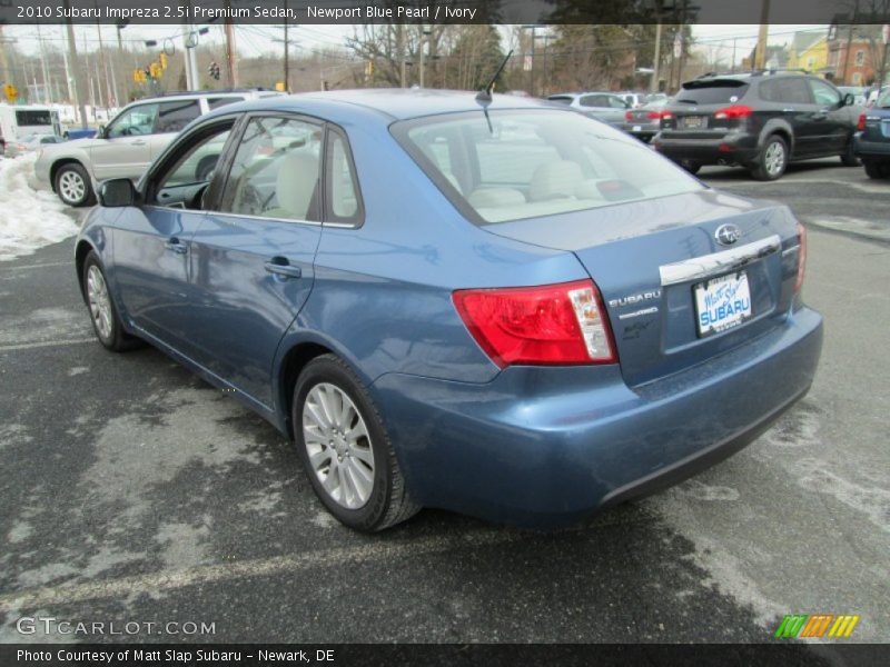 Newport Blue Pearl / Ivory 2010 Subaru Impreza 2.5i Premium Sedan