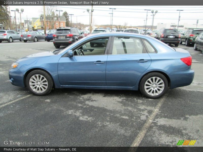 Newport Blue Pearl / Ivory 2010 Subaru Impreza 2.5i Premium Sedan