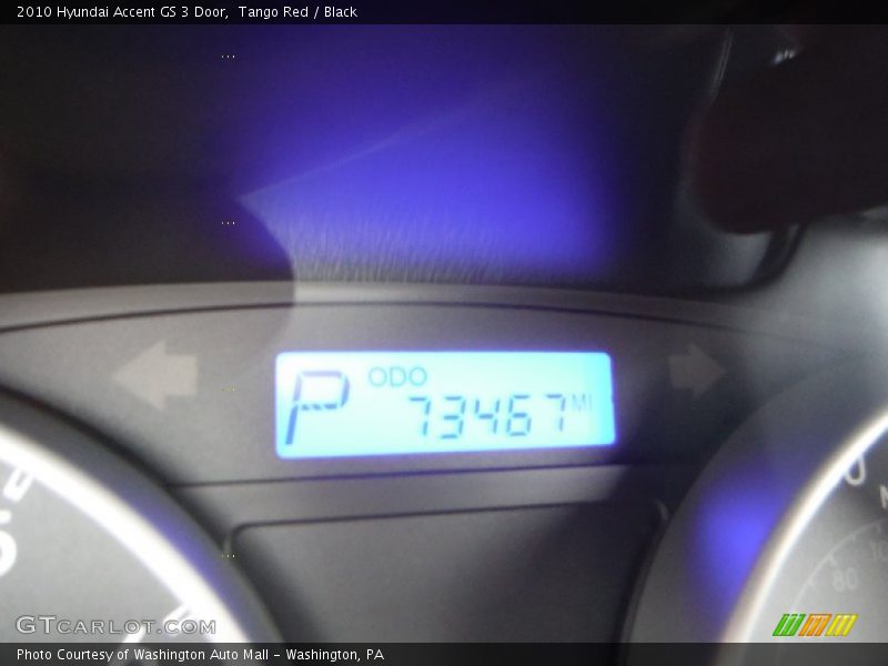 Tango Red / Black 2010 Hyundai Accent GS 3 Door