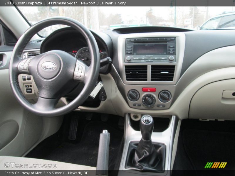 Newport Blue Pearl / Ivory 2010 Subaru Impreza 2.5i Premium Sedan