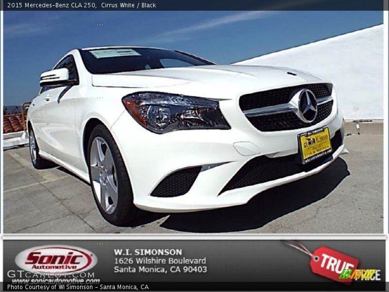 Cirrus White / Black 2015 Mercedes-Benz CLA 250