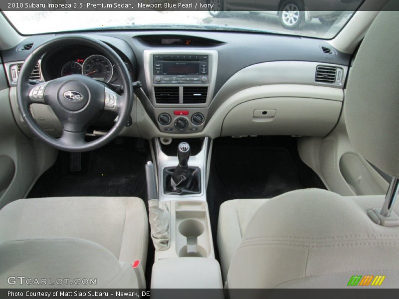 Newport Blue Pearl / Ivory 2010 Subaru Impreza 2.5i Premium Sedan