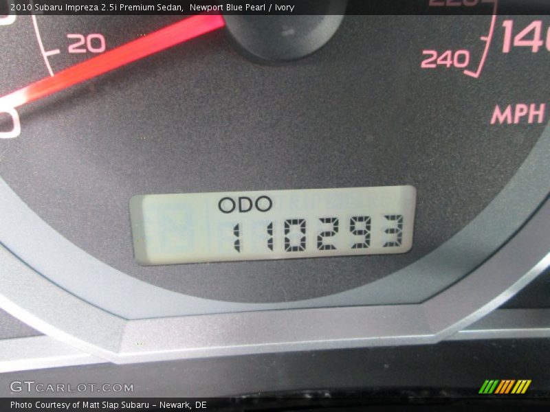 Newport Blue Pearl / Ivory 2010 Subaru Impreza 2.5i Premium Sedan