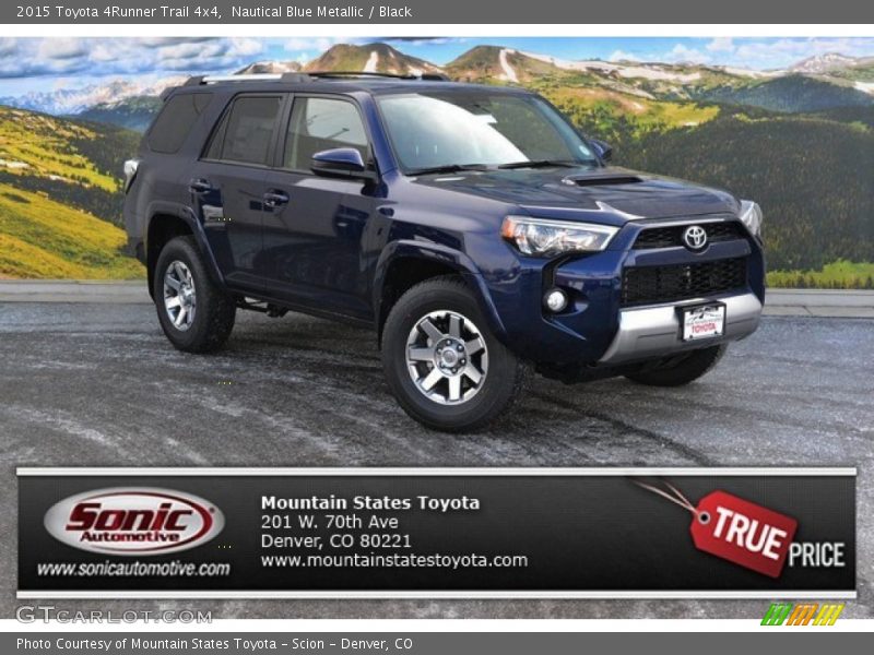 Nautical Blue Metallic / Black 2015 Toyota 4Runner Trail 4x4
