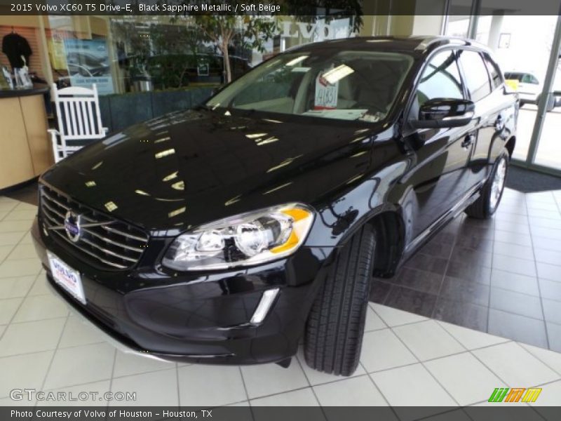 Black Sapphire Metallic / Soft Beige 2015 Volvo XC60 T5 Drive-E