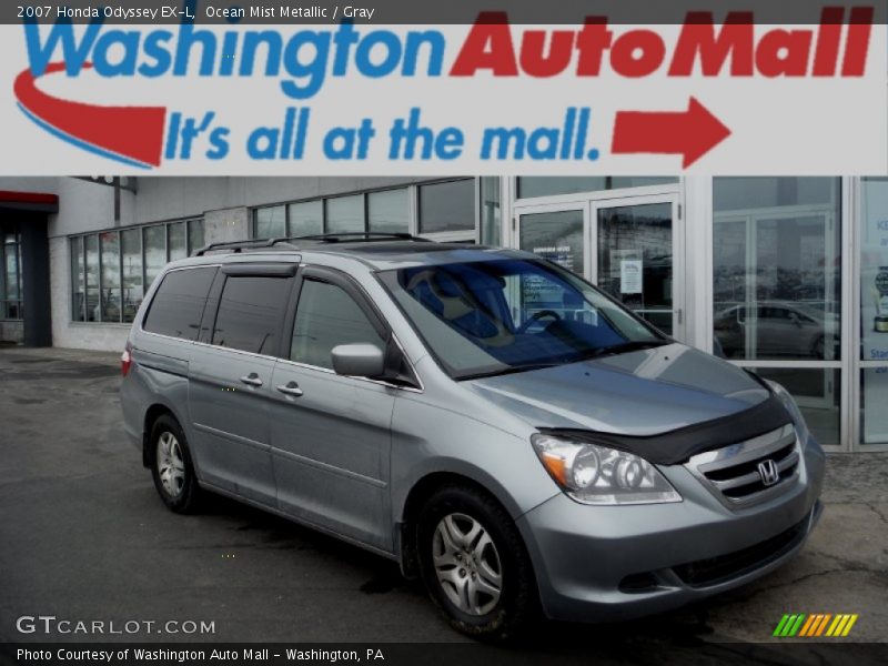 Ocean Mist Metallic / Gray 2007 Honda Odyssey EX-L