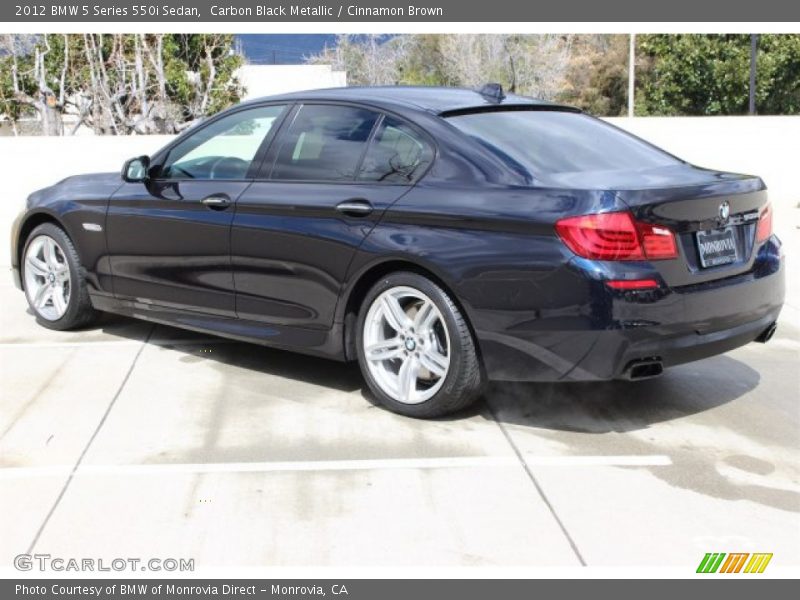 Carbon Black Metallic / Cinnamon Brown 2012 BMW 5 Series 550i Sedan