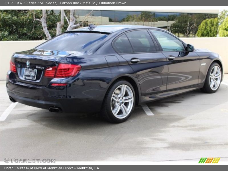 Carbon Black Metallic / Cinnamon Brown 2012 BMW 5 Series 550i Sedan