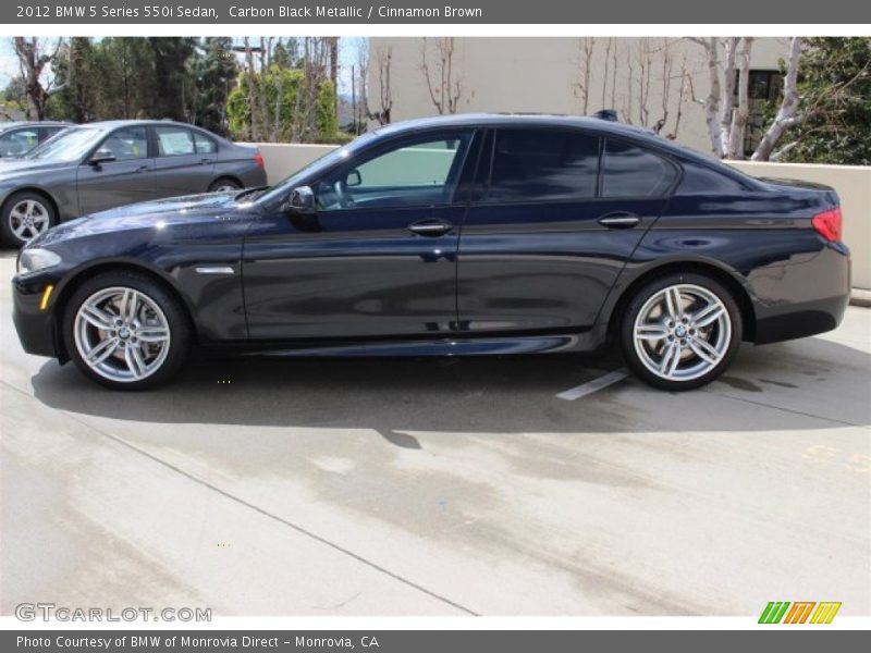 Carbon Black Metallic / Cinnamon Brown 2012 BMW 5 Series 550i Sedan