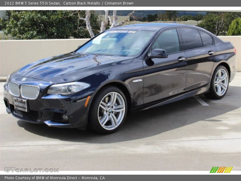 Carbon Black Metallic / Cinnamon Brown 2012 BMW 5 Series 550i Sedan