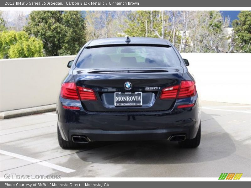 Carbon Black Metallic / Cinnamon Brown 2012 BMW 5 Series 550i Sedan
