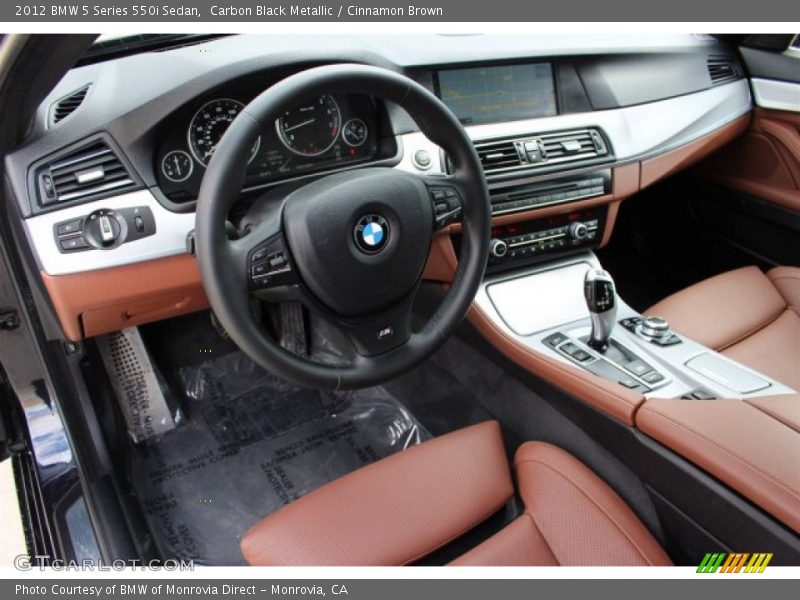 Carbon Black Metallic / Cinnamon Brown 2012 BMW 5 Series 550i Sedan