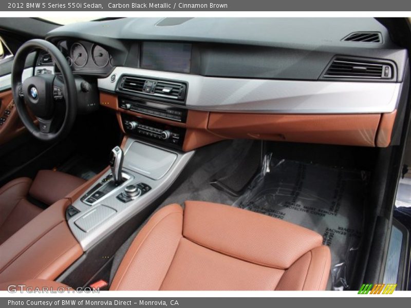 Carbon Black Metallic / Cinnamon Brown 2012 BMW 5 Series 550i Sedan