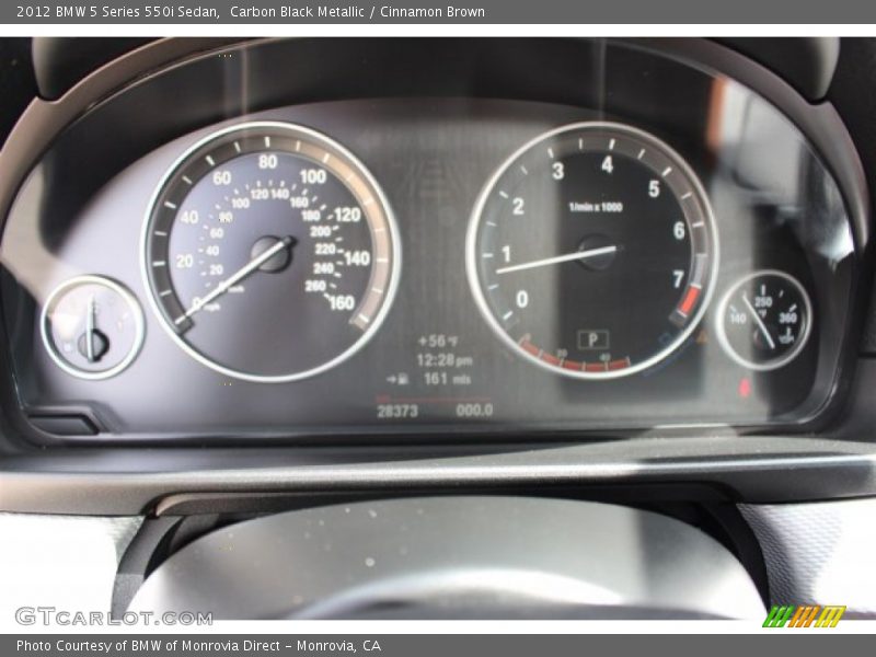 Carbon Black Metallic / Cinnamon Brown 2012 BMW 5 Series 550i Sedan