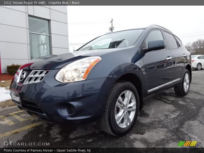 Graphite Blue / Black 2012 Nissan Rogue SV AWD