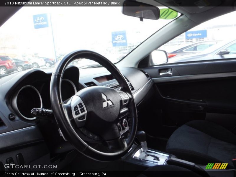 Apex Silver Metallic / Black 2010 Mitsubishi Lancer Sportback GTS
