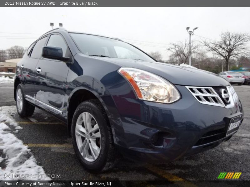 Graphite Blue / Black 2012 Nissan Rogue SV AWD