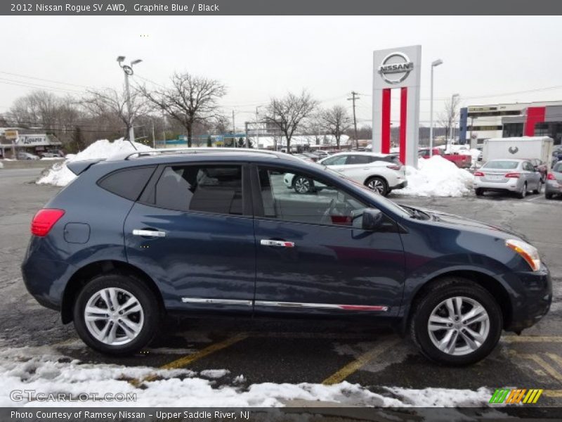 Graphite Blue / Black 2012 Nissan Rogue SV AWD