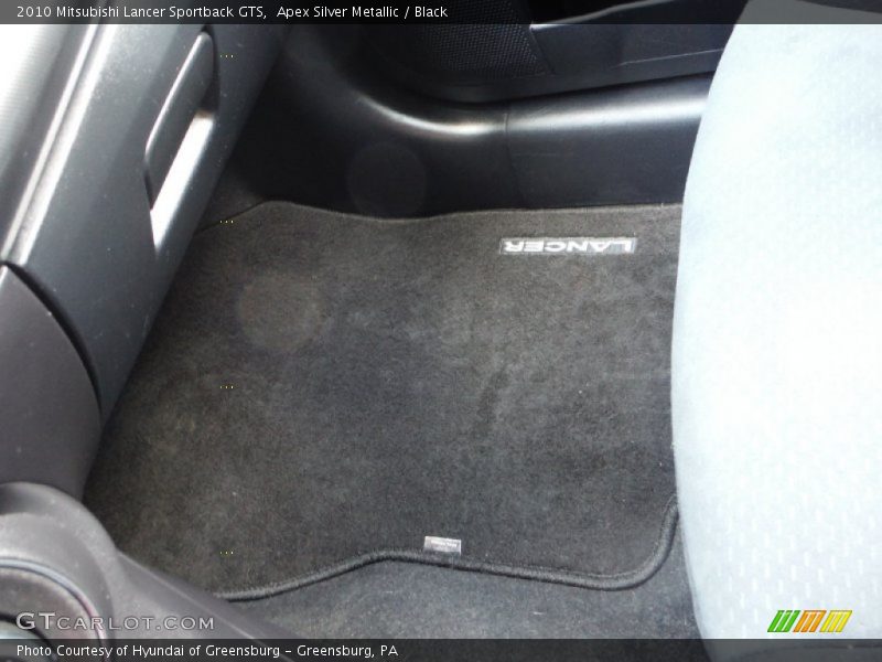 Apex Silver Metallic / Black 2010 Mitsubishi Lancer Sportback GTS