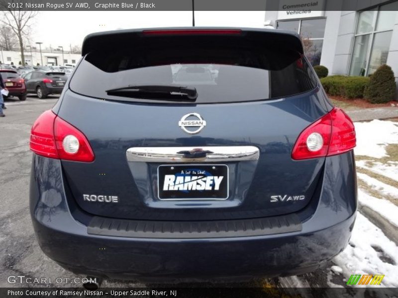 Graphite Blue / Black 2012 Nissan Rogue SV AWD