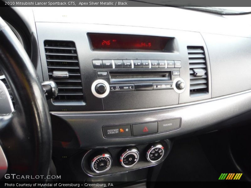 Apex Silver Metallic / Black 2010 Mitsubishi Lancer Sportback GTS