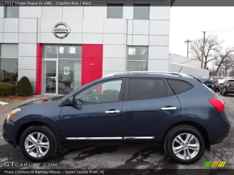 Graphite Blue / Black 2012 Nissan Rogue SV AWD
