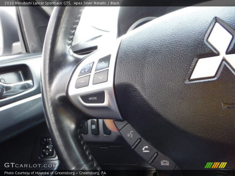 Apex Silver Metallic / Black 2010 Mitsubishi Lancer Sportback GTS