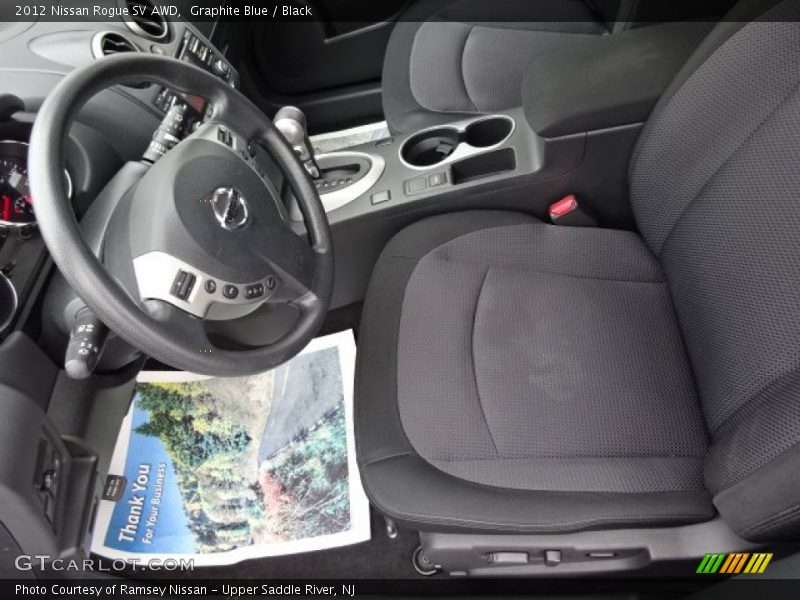 Graphite Blue / Black 2012 Nissan Rogue SV AWD