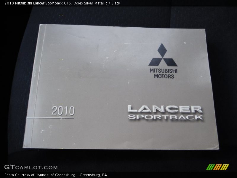 Apex Silver Metallic / Black 2010 Mitsubishi Lancer Sportback GTS