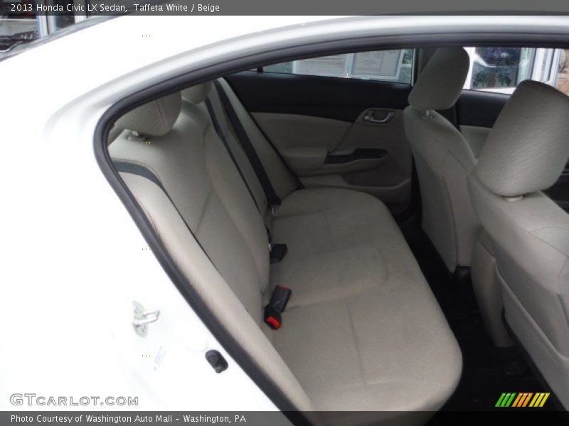 Taffeta White / Beige 2013 Honda Civic LX Sedan