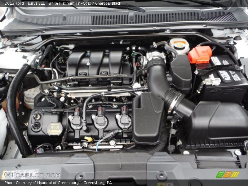 White Platinum Tri-Coat / Charcoal Black 2013 Ford Taurus SEL