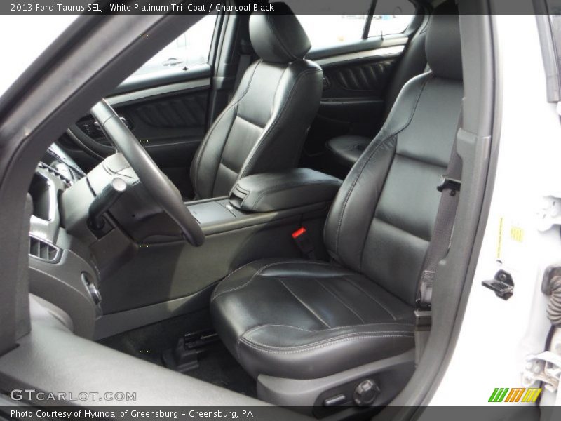 White Platinum Tri-Coat / Charcoal Black 2013 Ford Taurus SEL