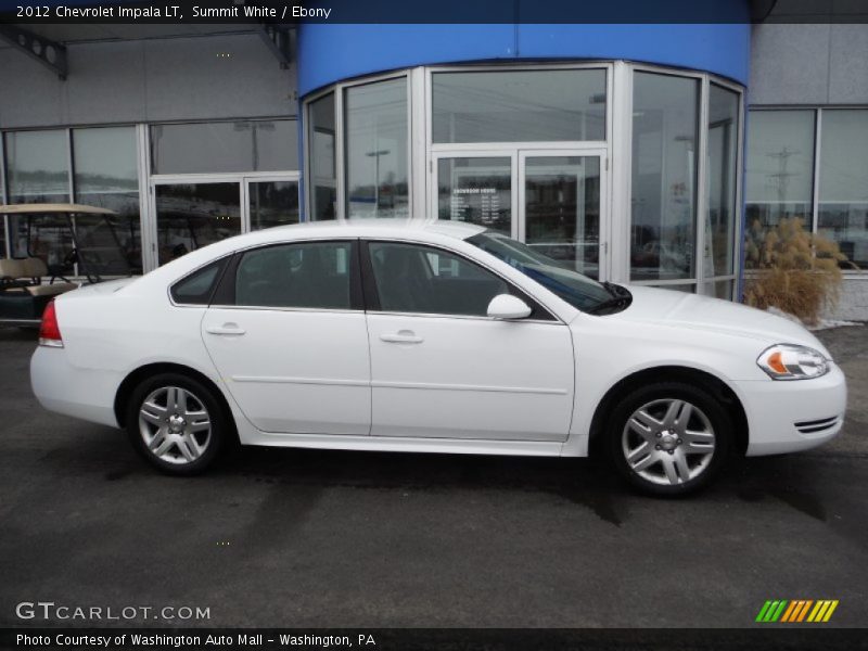 Summit White / Ebony 2012 Chevrolet Impala LT