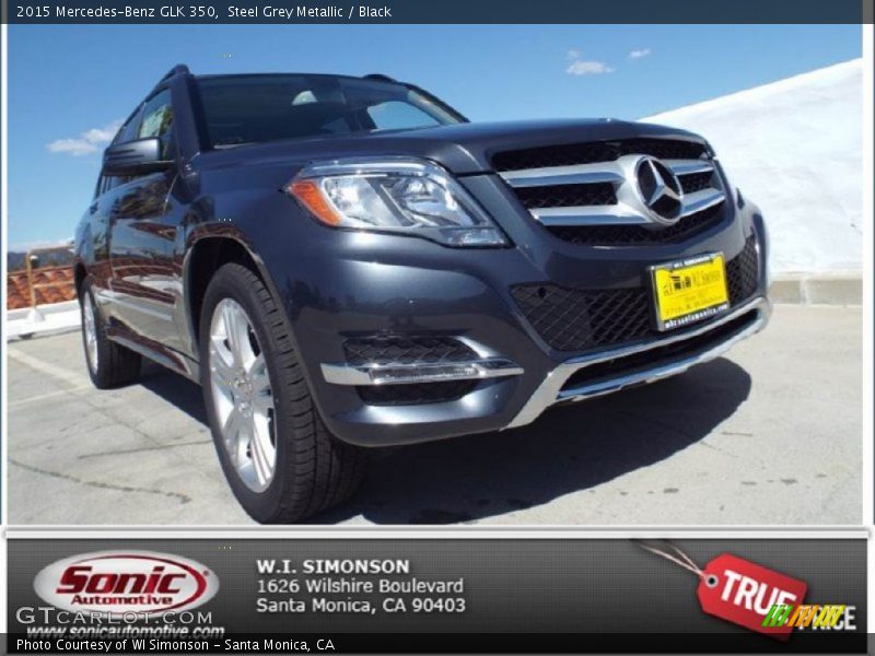 Steel Grey Metallic / Black 2015 Mercedes-Benz GLK 350