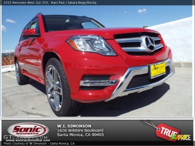 Mars Red / Sahara Beige/Mocha 2015 Mercedes-Benz GLK 350