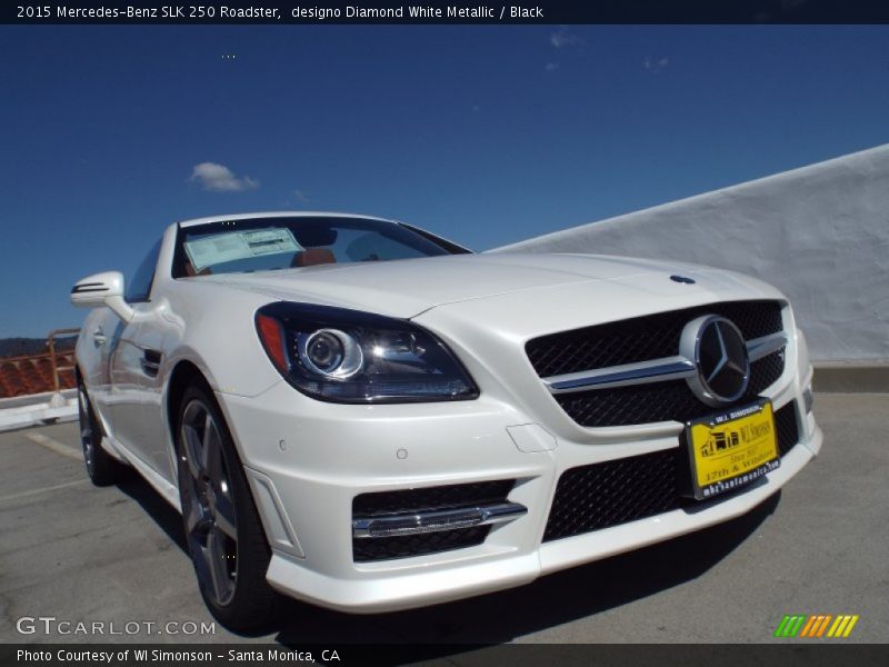 designo Diamond White Metallic / Black 2015 Mercedes-Benz SLK 250 Roadster
