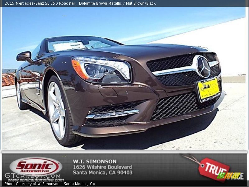 Dolomite Brown Metallic / Nut Brown/Black 2015 Mercedes-Benz SL 550 Roadster