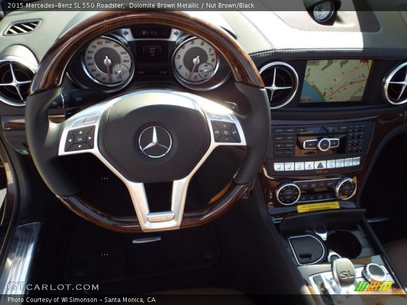 Dolomite Brown Metallic / Nut Brown/Black 2015 Mercedes-Benz SL 550 Roadster