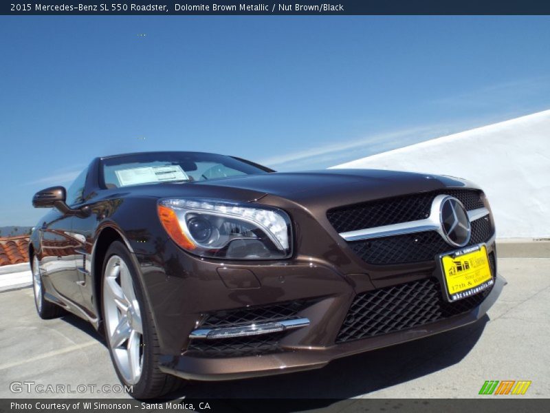 Dolomite Brown Metallic / Nut Brown/Black 2015 Mercedes-Benz SL 550 Roadster