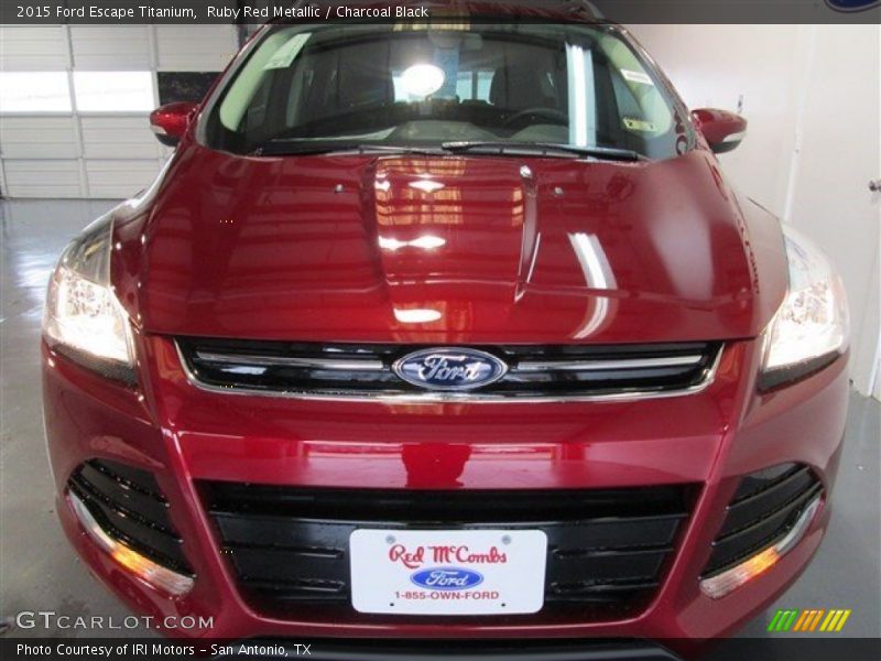 Ruby Red Metallic / Charcoal Black 2015 Ford Escape Titanium