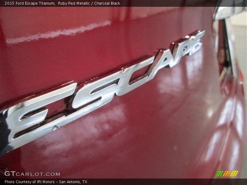 Ruby Red Metallic / Charcoal Black 2015 Ford Escape Titanium