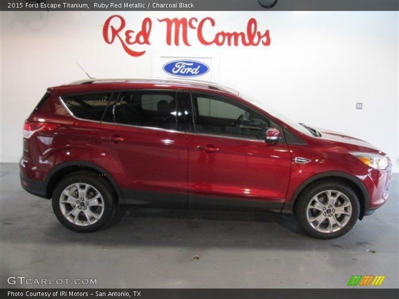 Ruby Red Metallic / Charcoal Black 2015 Ford Escape Titanium