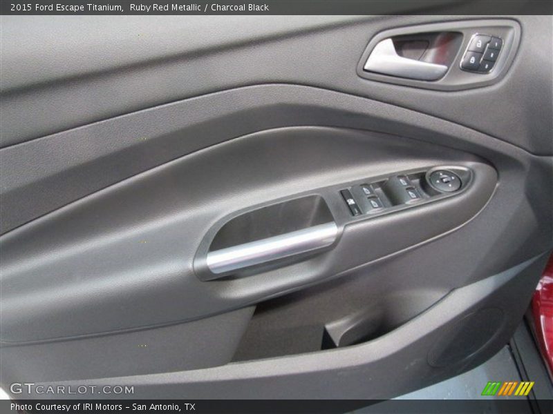 Ruby Red Metallic / Charcoal Black 2015 Ford Escape Titanium