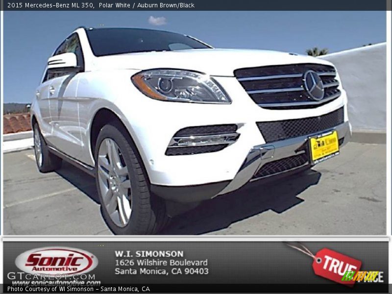 Polar White / Auburn Brown/Black 2015 Mercedes-Benz ML 350