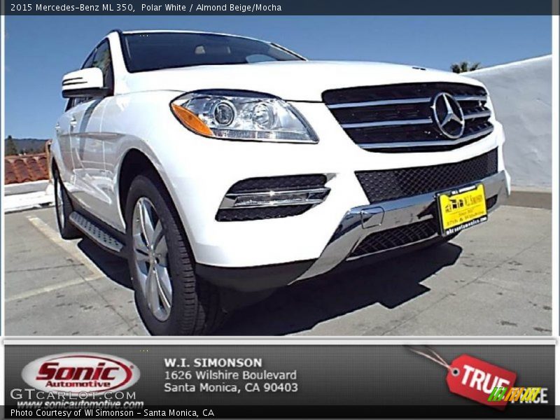 Polar White / Almond Beige/Mocha 2015 Mercedes-Benz ML 350