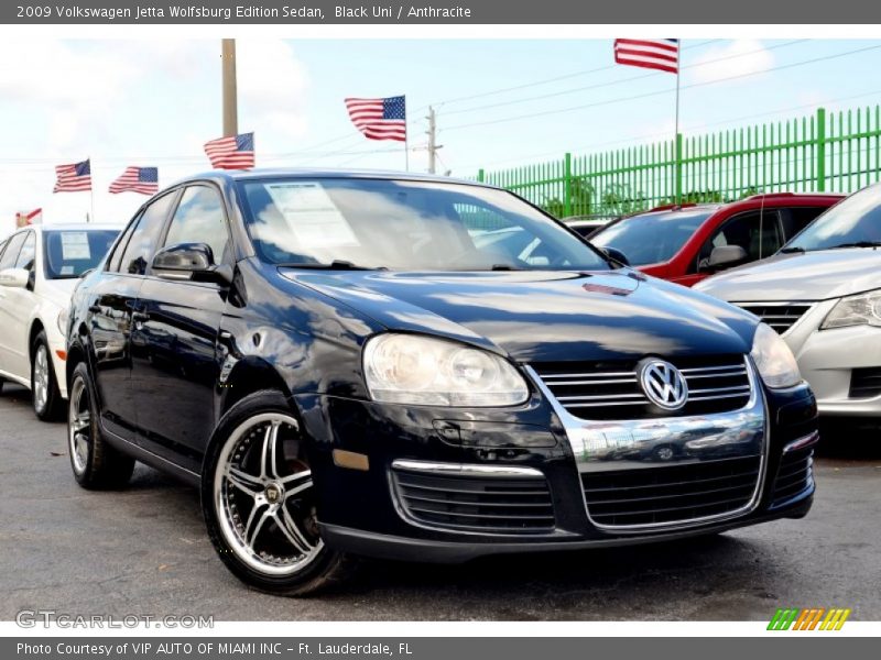 Black Uni / Anthracite 2009 Volkswagen Jetta Wolfsburg Edition Sedan